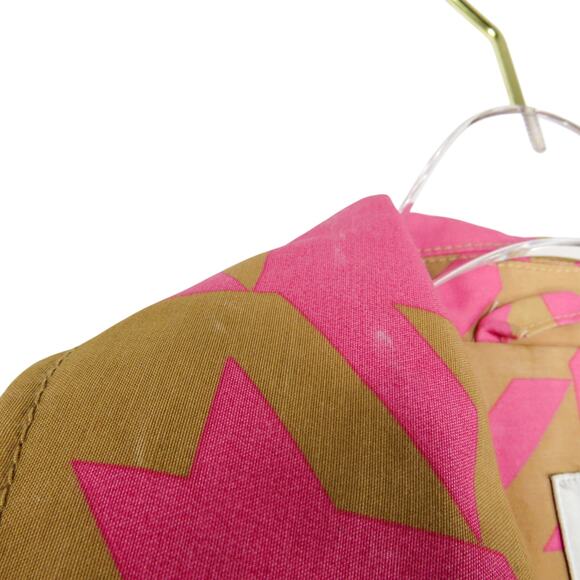 Isaac Mizrahi Pink Plaid Houndstooth Trenchcoat Jacket Coat Large Barbiecore - Picture 8 of 12